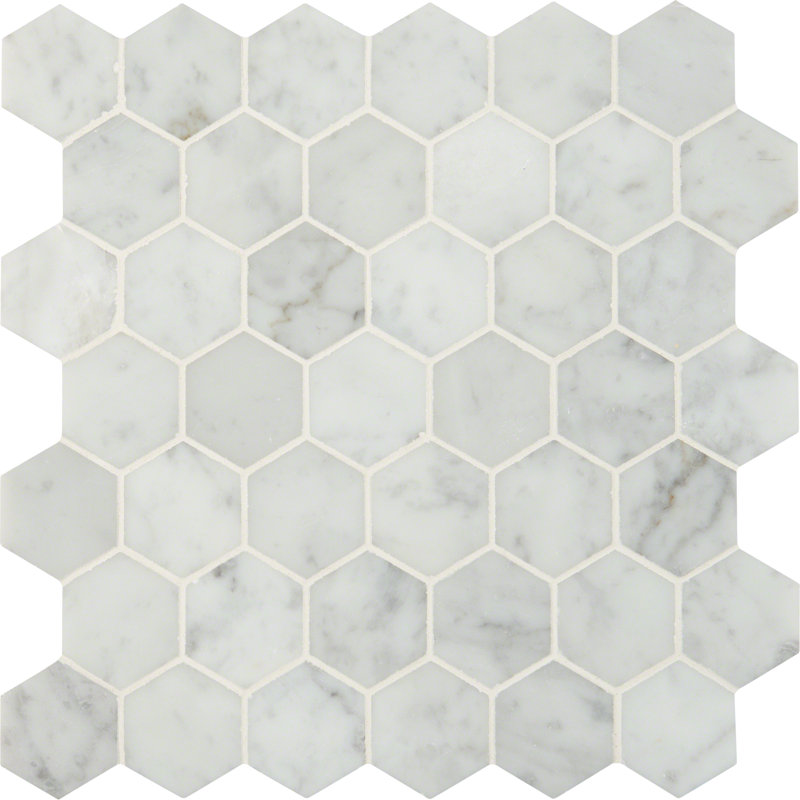 Msi Carrara Msi 2 X 2 Marble Mosaic Tile Wayfair