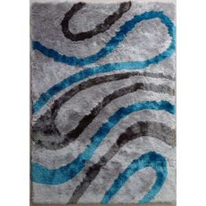 Hand-Tufted Gray/Blue Area Rug