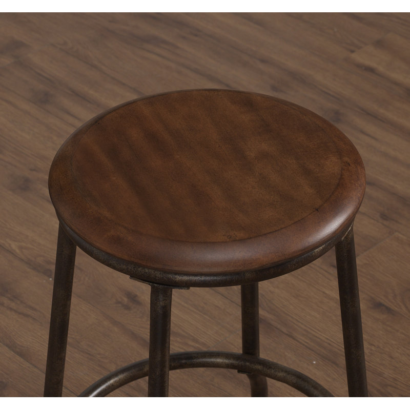 Gracie Oaks Maddux Backless Metal 24 Bar Stool Reviews Wayfair Maddux Backless Metal 24 Bar Stool