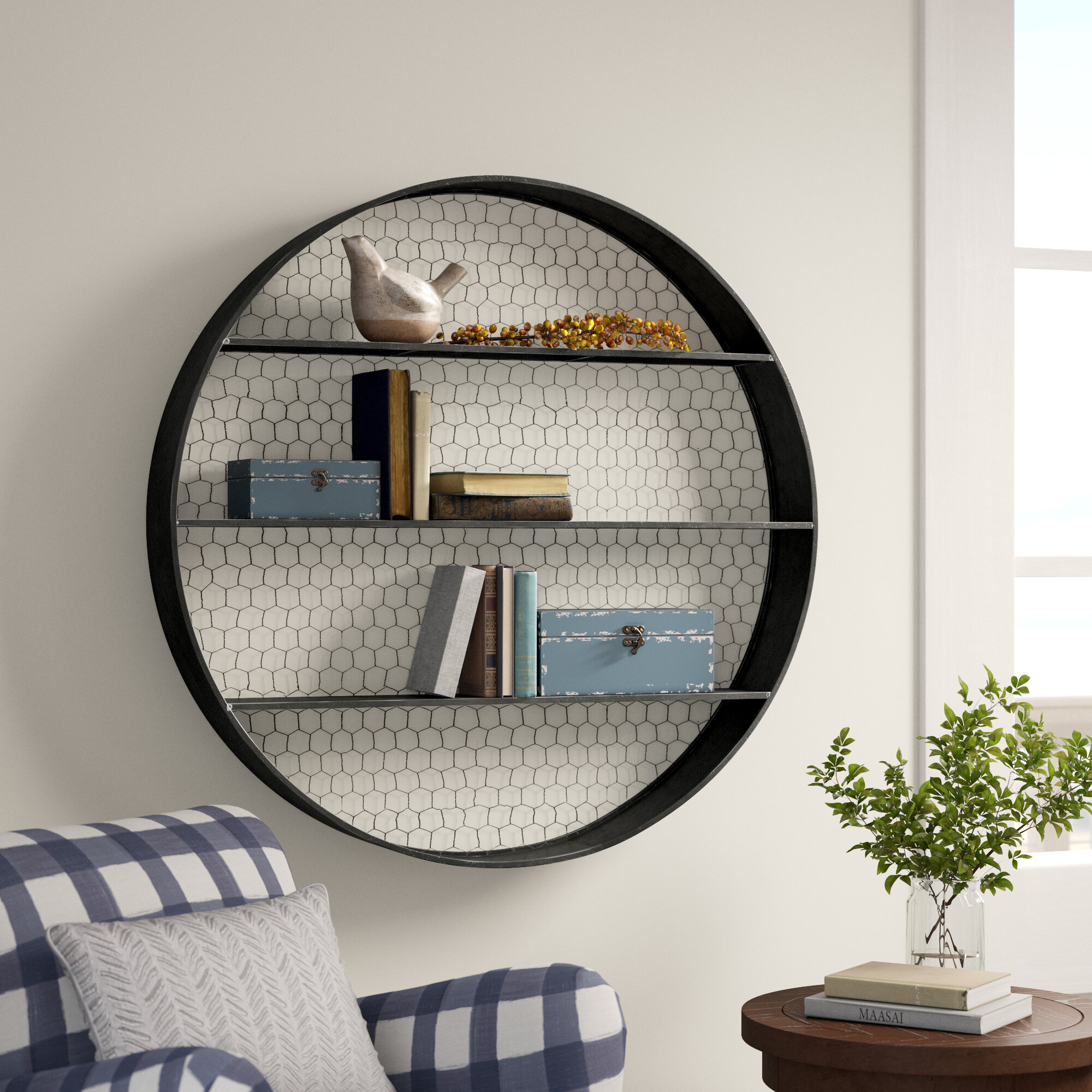 Trent Austin Design Rogelio 3 Piece Circle Metal Accent Shelf Reviews Wayfair