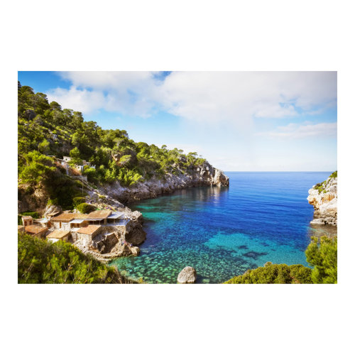 Cala de Deia in Mallorca 3.2m x 4.8m Textured Matte Peel & Stick Wall Mural East Urban Home