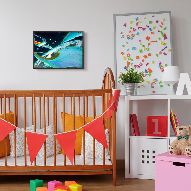 Harriet Bee Epic Space Landscape Planet Ship Blue Green Kids