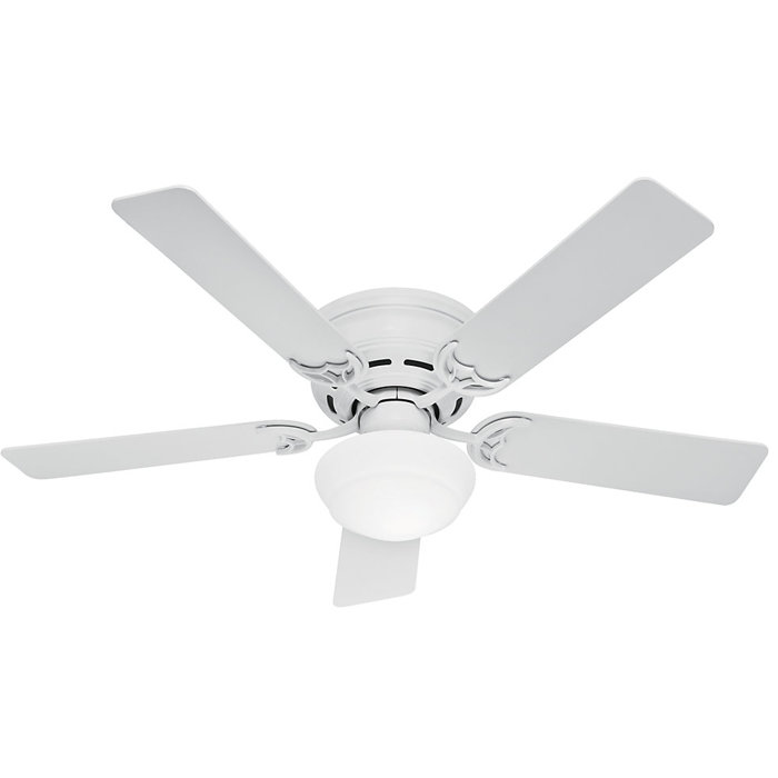 Hunter Fan 52 Low Profile Iii Plus 5 Blade Ceiling Fan Light