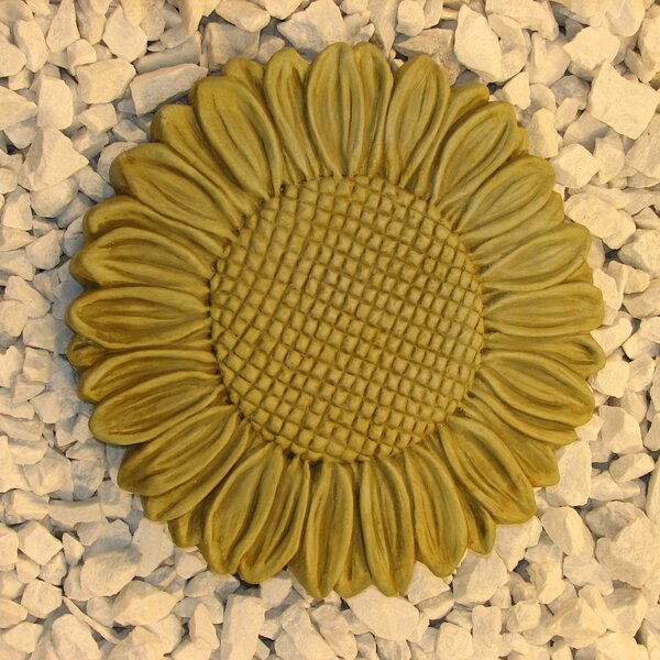 Garden Path Stepping Stone Wall Plaque Sunflower NEW 9"