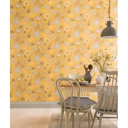 East Urban Home Vintage Bloom 10m x 53cm Wallpaper Roll | Wayfair.co.uk