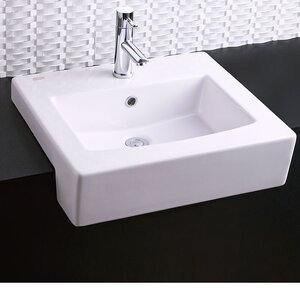 Rectangular Drop-In Bathroom Sink with Overflow