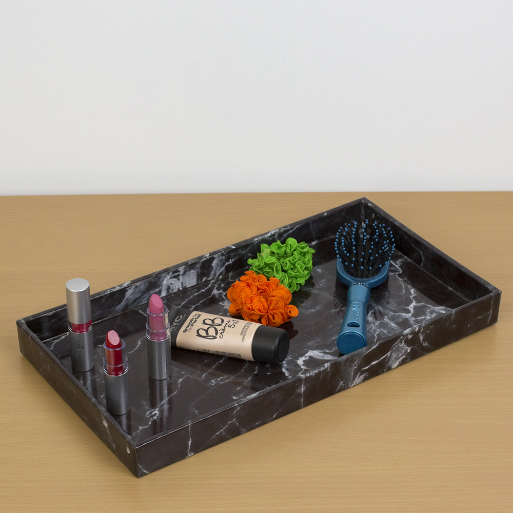 Orren Ellis Murrayville Faux Marble Vanity Tray & Reviews Wayfair