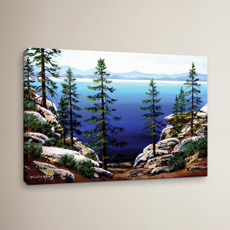 Loon Peak Across Lake Tahoe Painting Printt On Wrapped Canvas