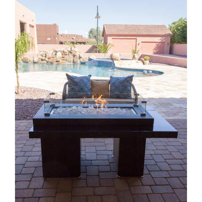 Ebern Designs Starboard Two Tiered Steel Propane Gas Fire Pit