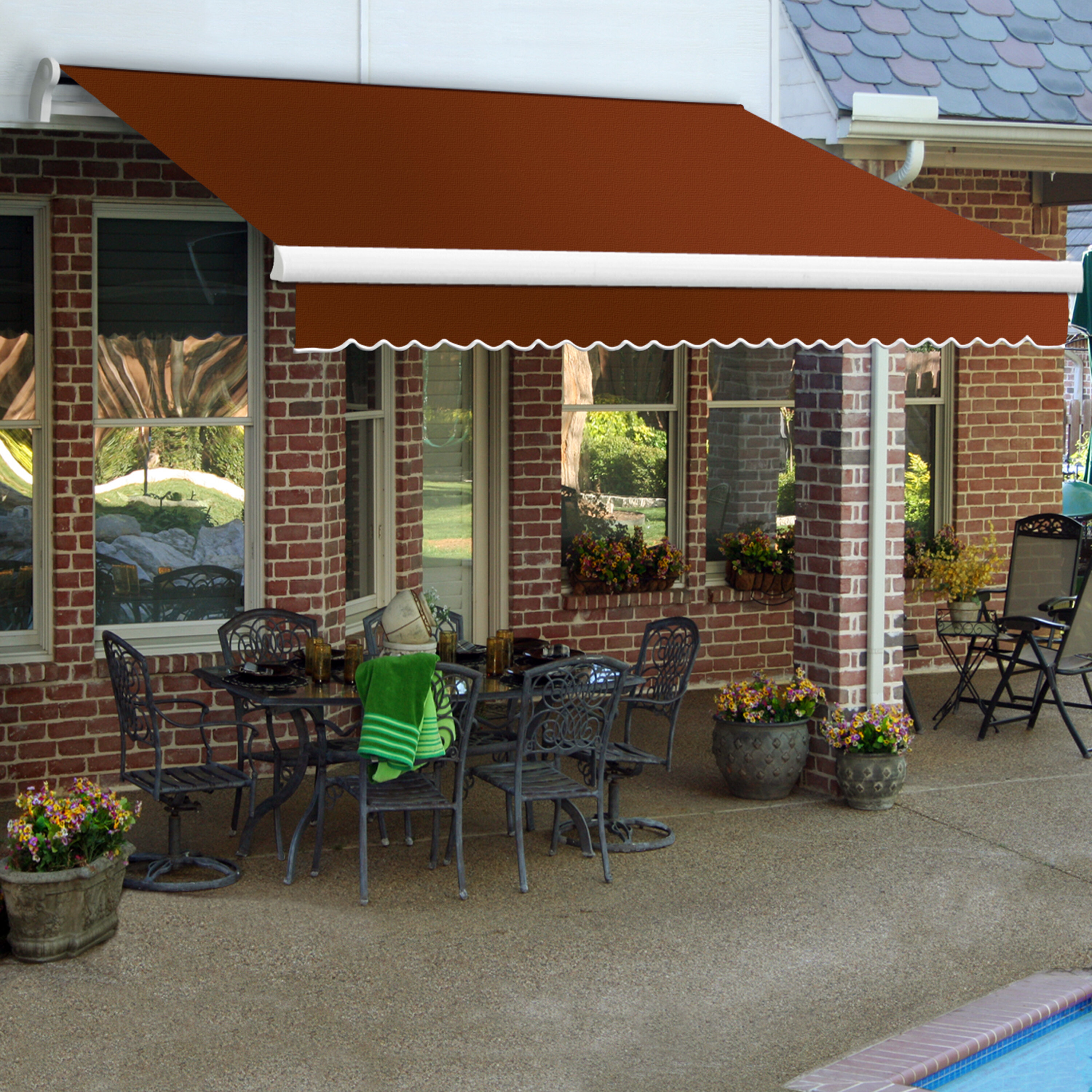 Awntech Maui Retractable Patio Awning Reviews Wayfair