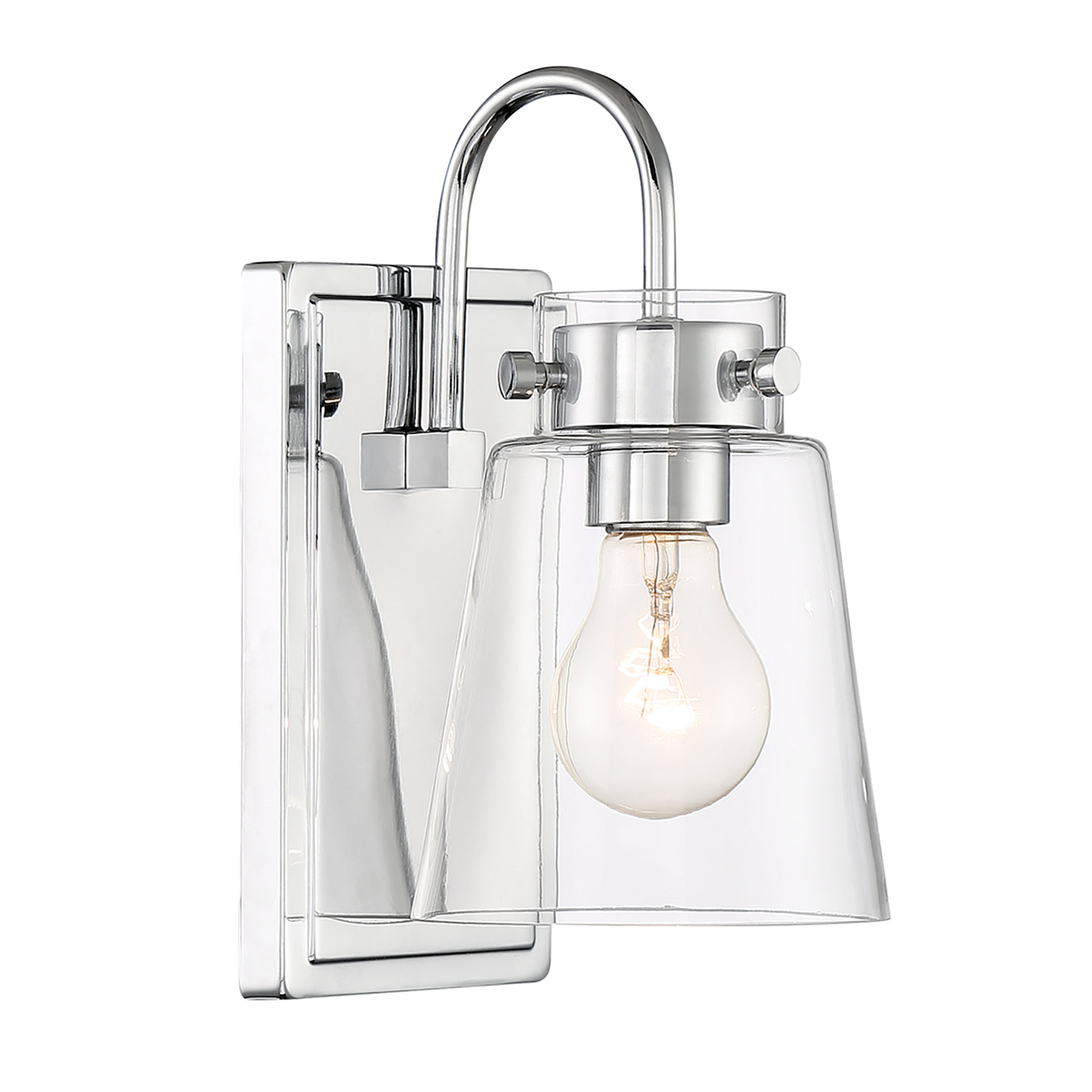 Dovecove 1 Light Dimmable Silver Armed Sconce Wayfair