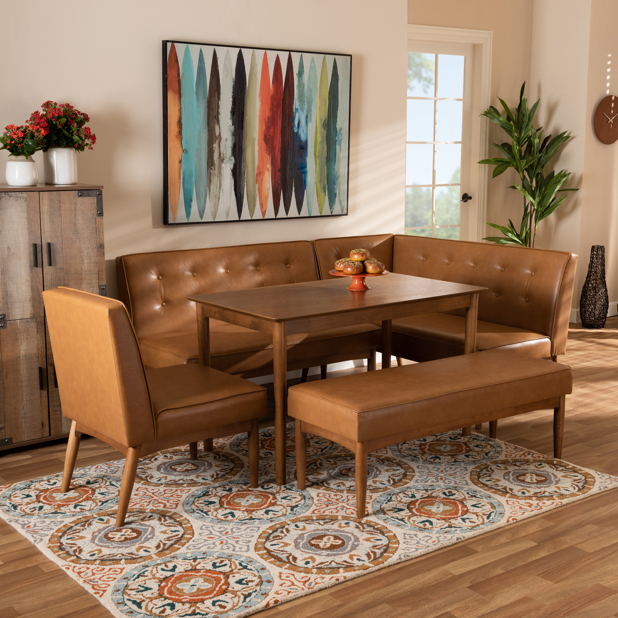 Corrigan Studio® Bopp 6 Person Breakfast Nook Dining Set Wayfair