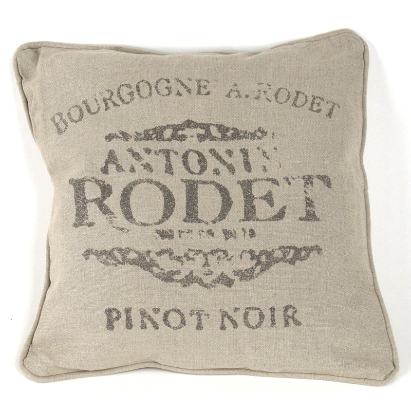 French Inspired Linen Throw Pillow