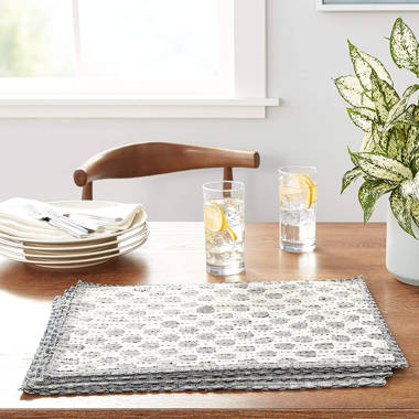 Placemat Knitted Set of 4 Cotton placemat Hand knit placemats Knit tableware Modern Dinner Table mat
