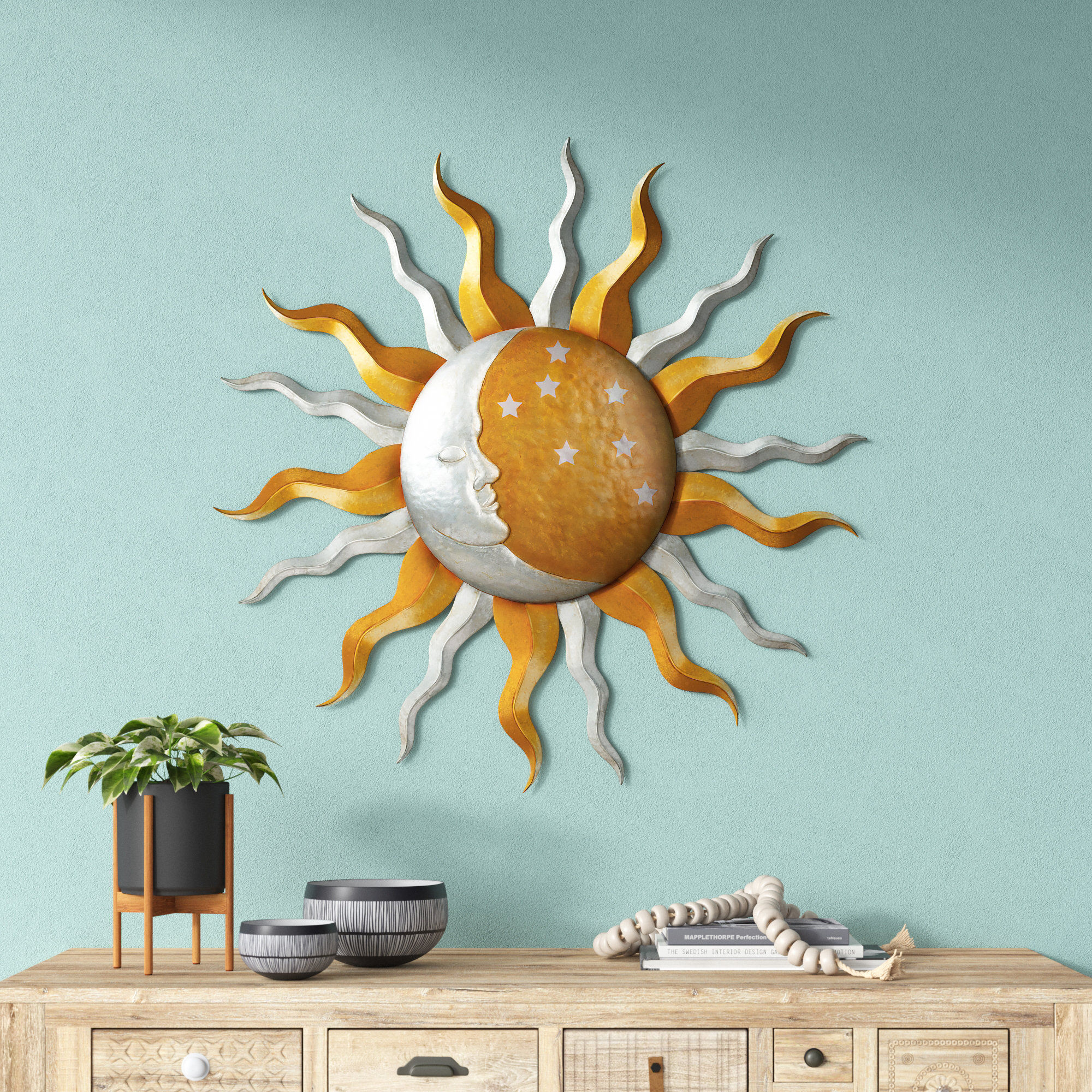 Langley Street Sun And Moon Wall Décor 