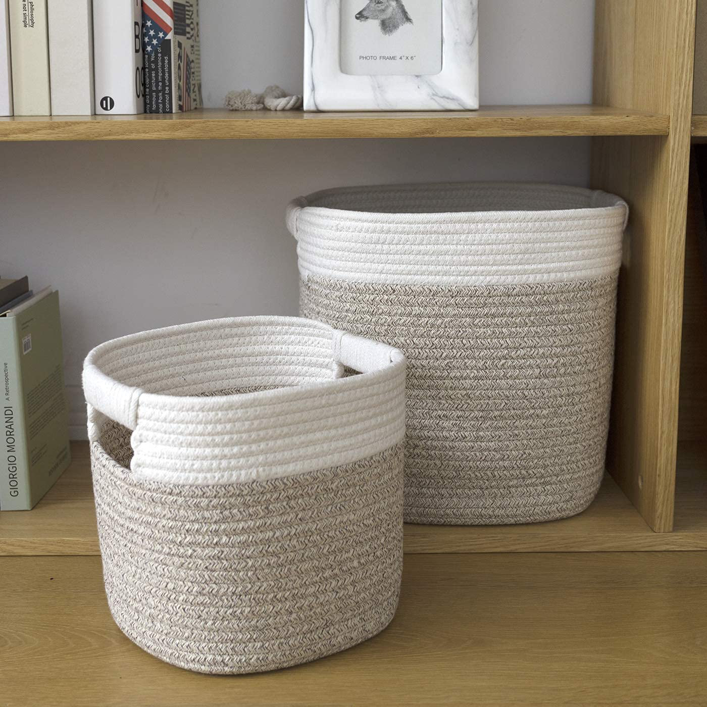 Dovecove Cot Rope Nursery Storage 2 Piece Fabric Basket Set & Reviews