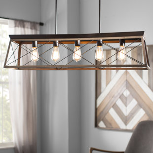 38 Inch X 4 Light Mercer Street Rectangular Chandelier White Linen