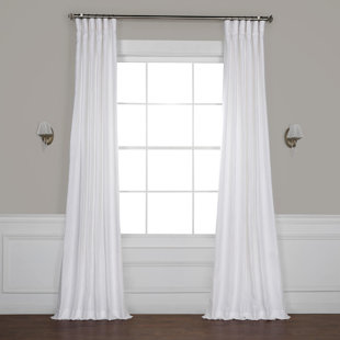 White Cotton Linen Curtains Wayfair Quickview