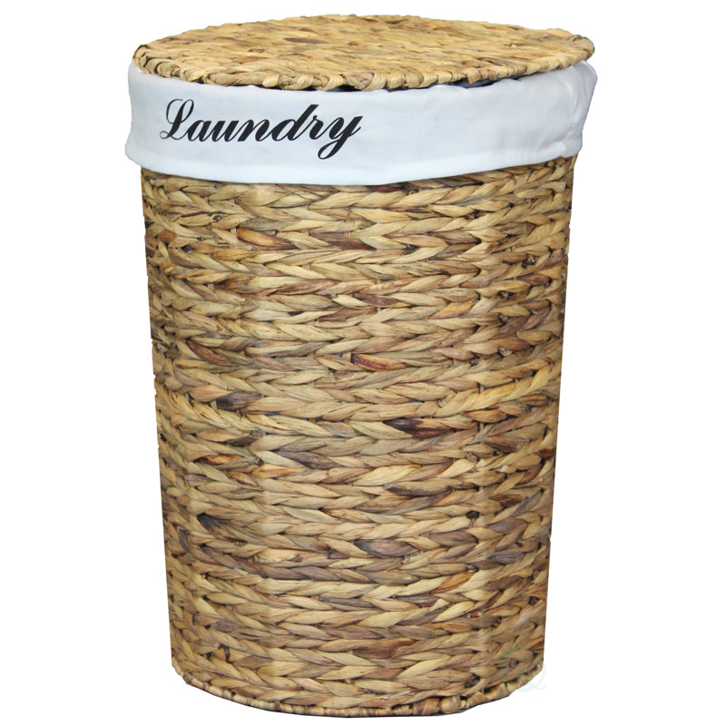 Vintiquewise Wicker Laundry Hamper With Removable Linen Liner And