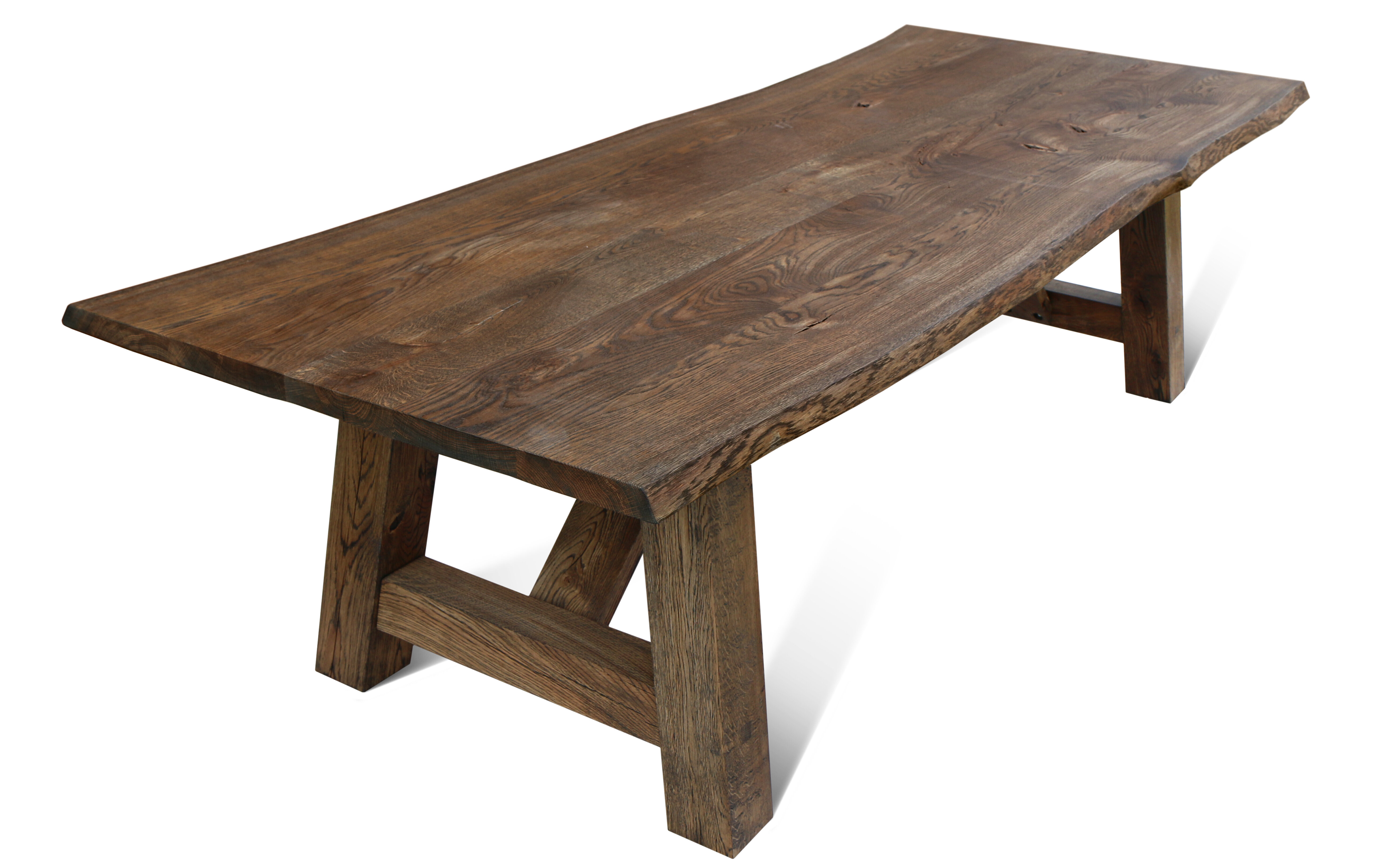Maximahouse 39 Solid Oak Trestle Dining Table Wayfair
