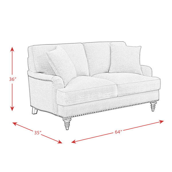 Kelly Clarkson Home Cheatham 64'' Round Arm Loveseat & Reviews | Wayfair