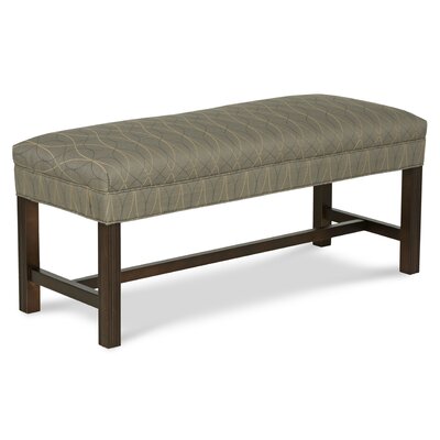 Fairfield Chair Dwight Upholstered Bench  Upholstery: Denim, Color: Creme Brulee