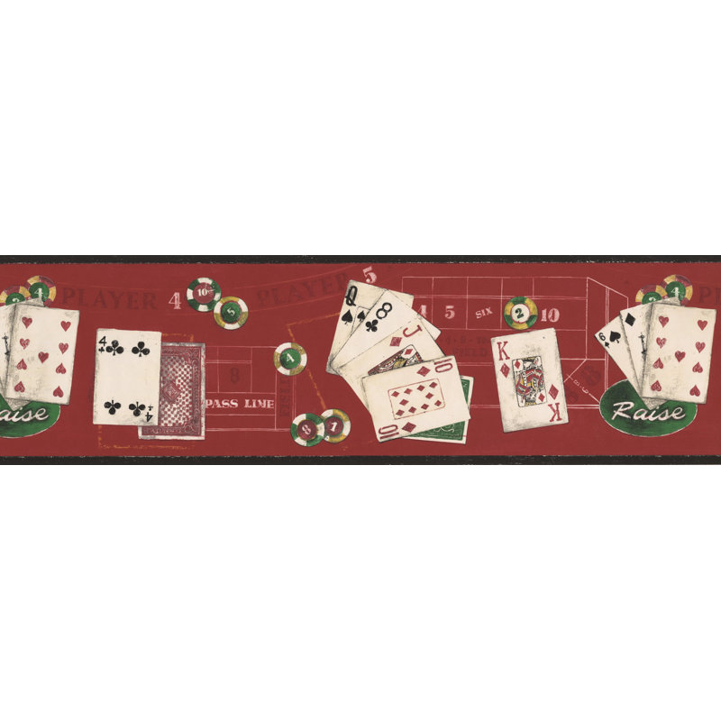 Winston Porter Detweiler Poker Chips Cards On Casino Table 15 L X
