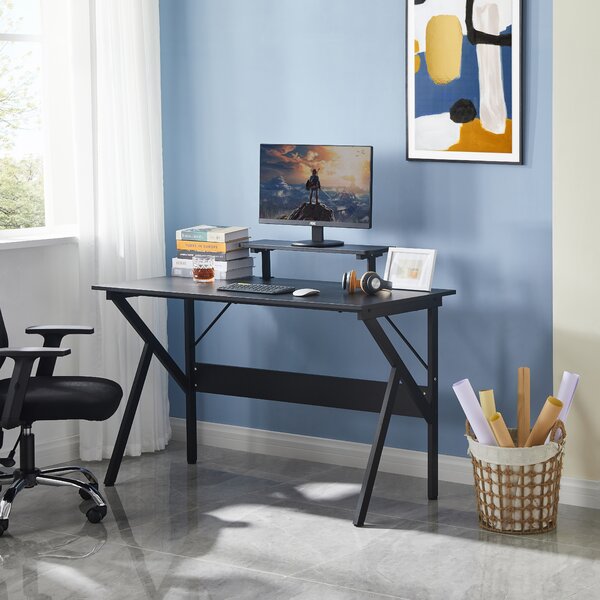 Details about   Home Office Rotating Computer Desk Workstation Study PC Table w/Storage Shelves 