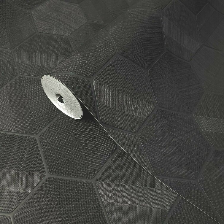 Lamborghini Murcielago Hexagon Feature Black textured Wallpaper 3D Geometric