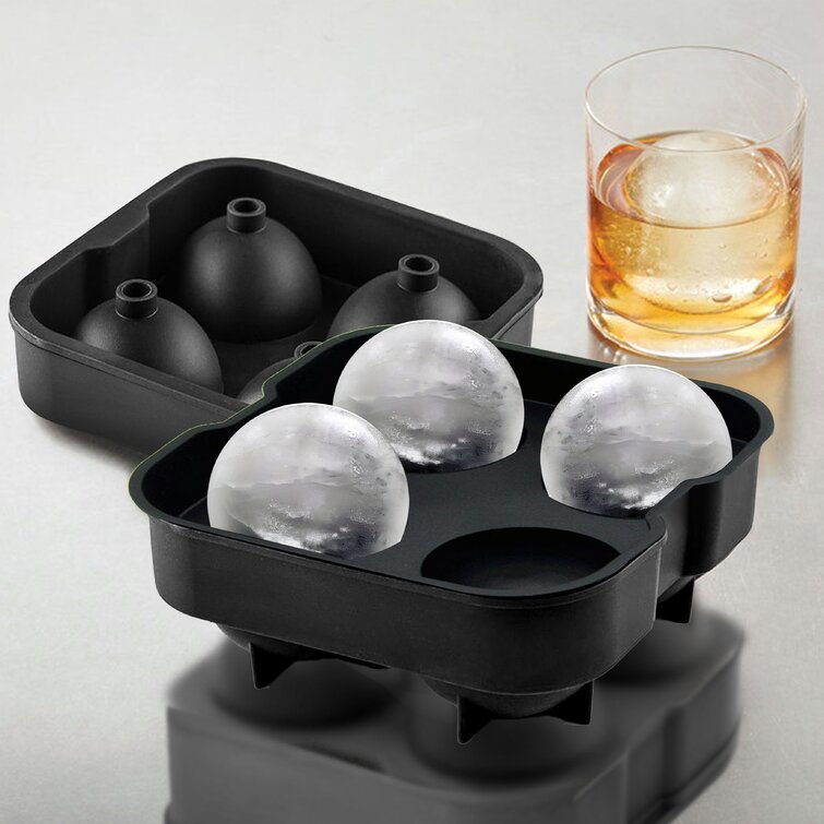 US ICE Balls Maker Round Sphere Tray Mold Cube Whiskey Ball Cocktails Silicone
