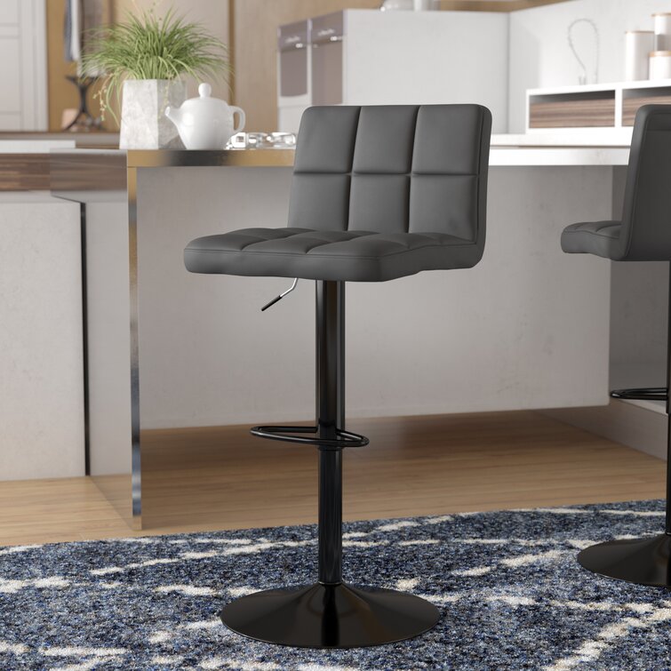 Wrought Studio Ransome Swivel Adjustable Height Bar Stool & Reviews 