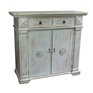Antique Wooden 2 Drawer Accent Cabinet