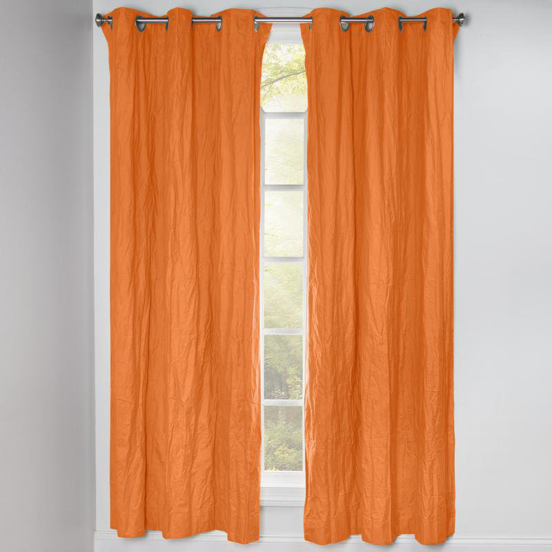 Crayola Crinkled Solid Blackout Grommet Single Curtain Panel Crinkled Solid Blackout Grommet Single Curtain Panel