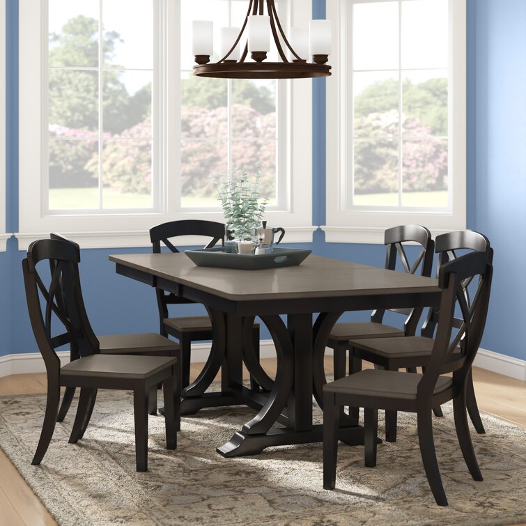 Darby Home Co Debbra Extendable Solid Wood Dining Set & Reviews 