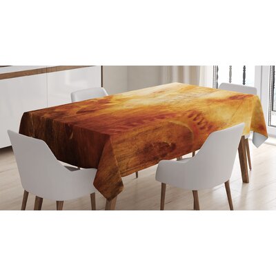 Ambesonne Industrial Tablecloth, Background Of Machinery Mechanism In Retro Colors Historical Rust Motion, Rectangular Table Cover For Dining Room Kit -  East Urban Home, 73C836EC9C3C4FBCA11A38FB1CEE6977
