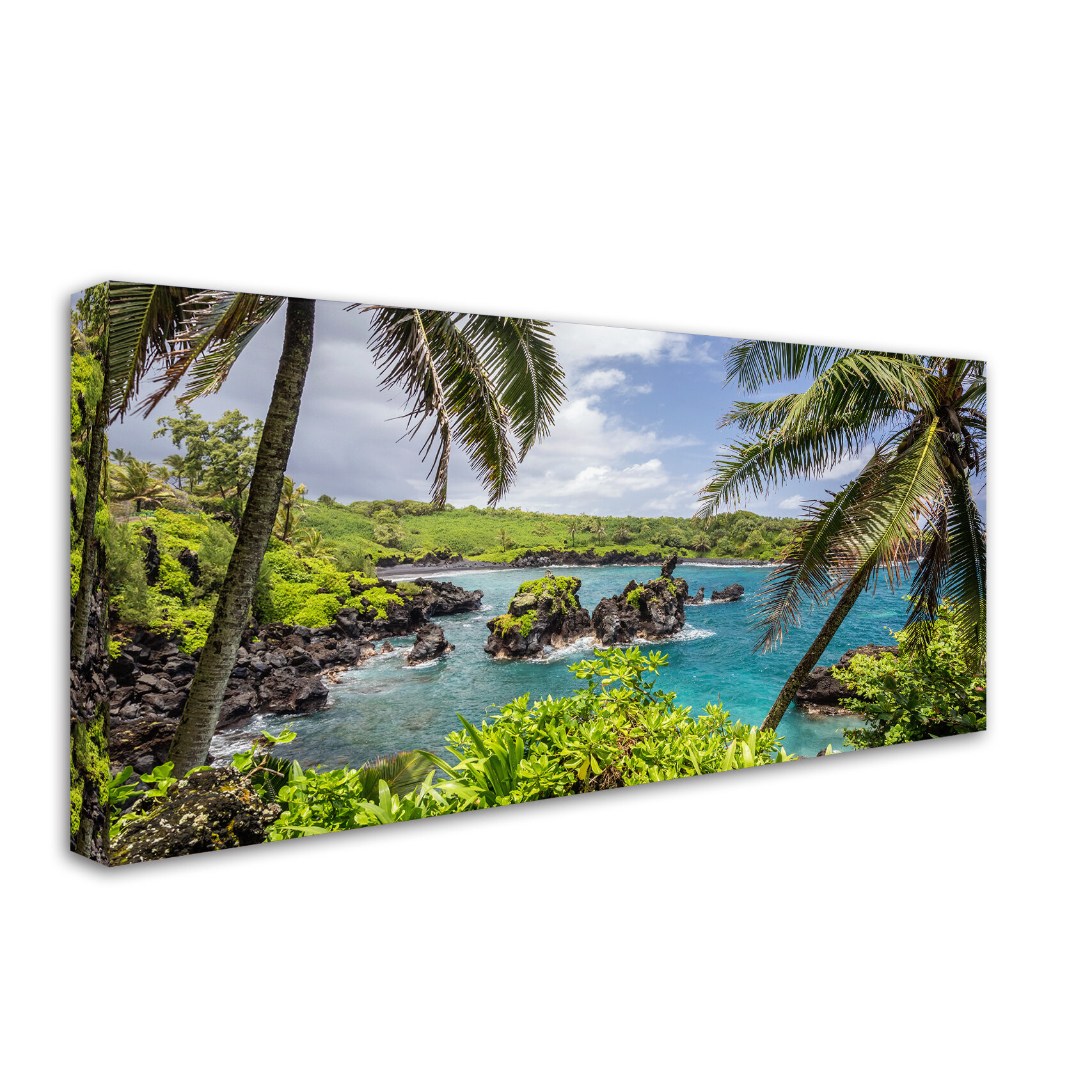 Trademark Art Tropical Paradise Maui By Pierre Leclerc Photographic Print On Wrapped Canvas Wayfair