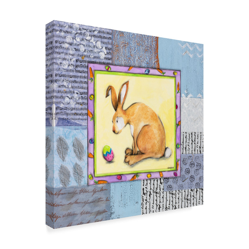 The Holiday Aisle Antique Bunny Acrylic Painting Print On