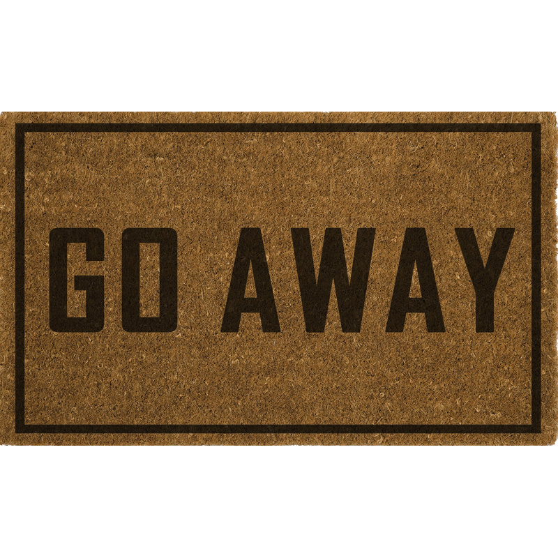 Rodin Go Away 28 In X 18 In Non Slip Outdoor Door Mat