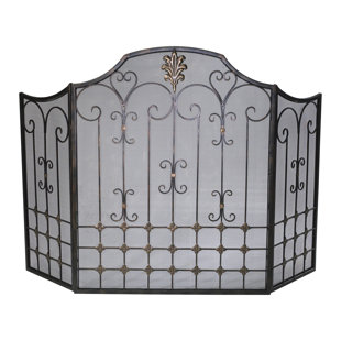Meyda Tiffany 3 Panel Brass Fireplace Screen Wayfair