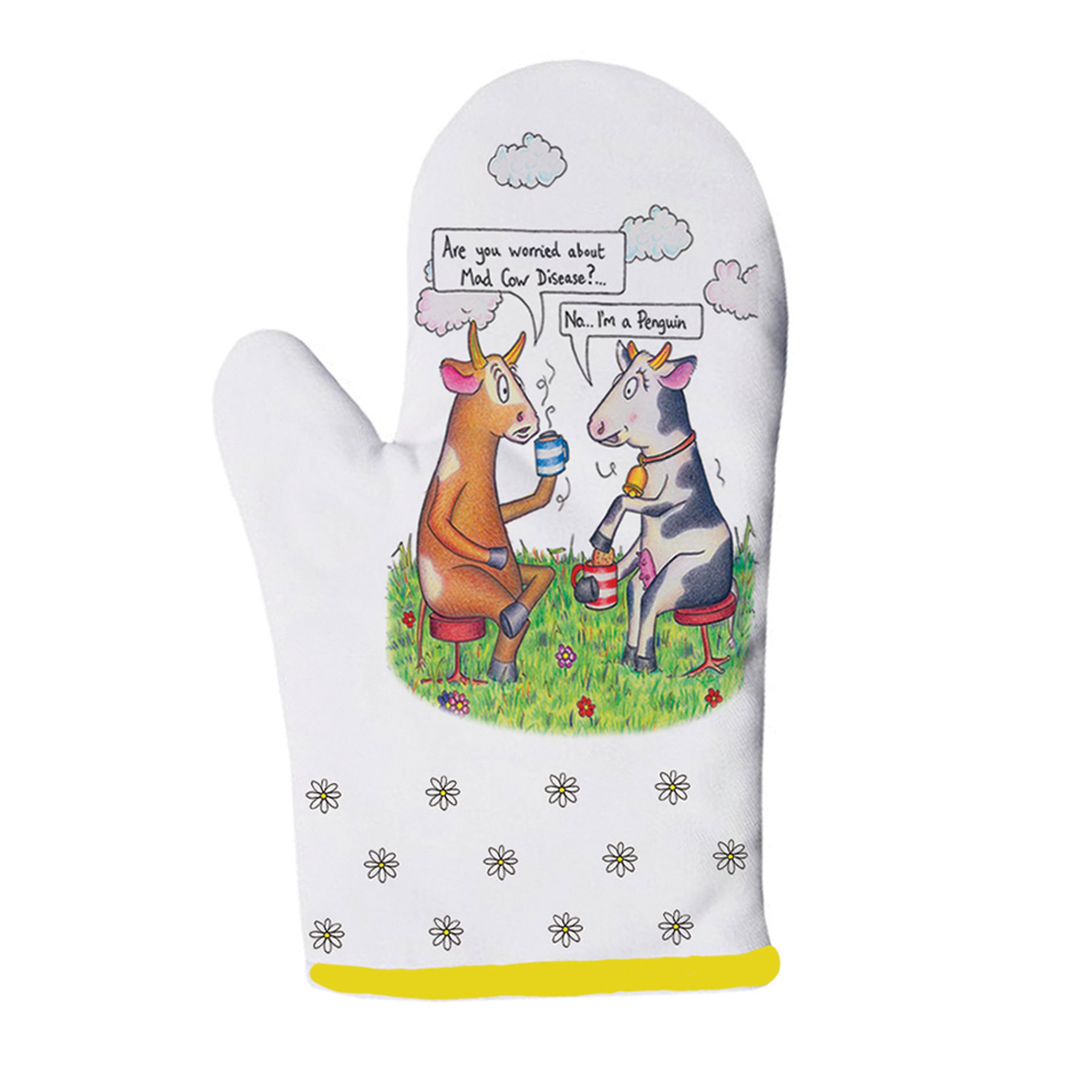Happy Larry Mad Cow Oven Gloves Wayfair Co Uk