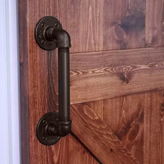 15 Pipe Barn Door Handle Rustic Industrial Style Handle Bar