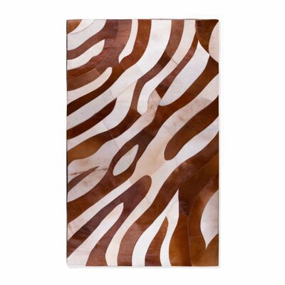 Behm Cowhide Brownnatural Area Rug Bloomsbury Market