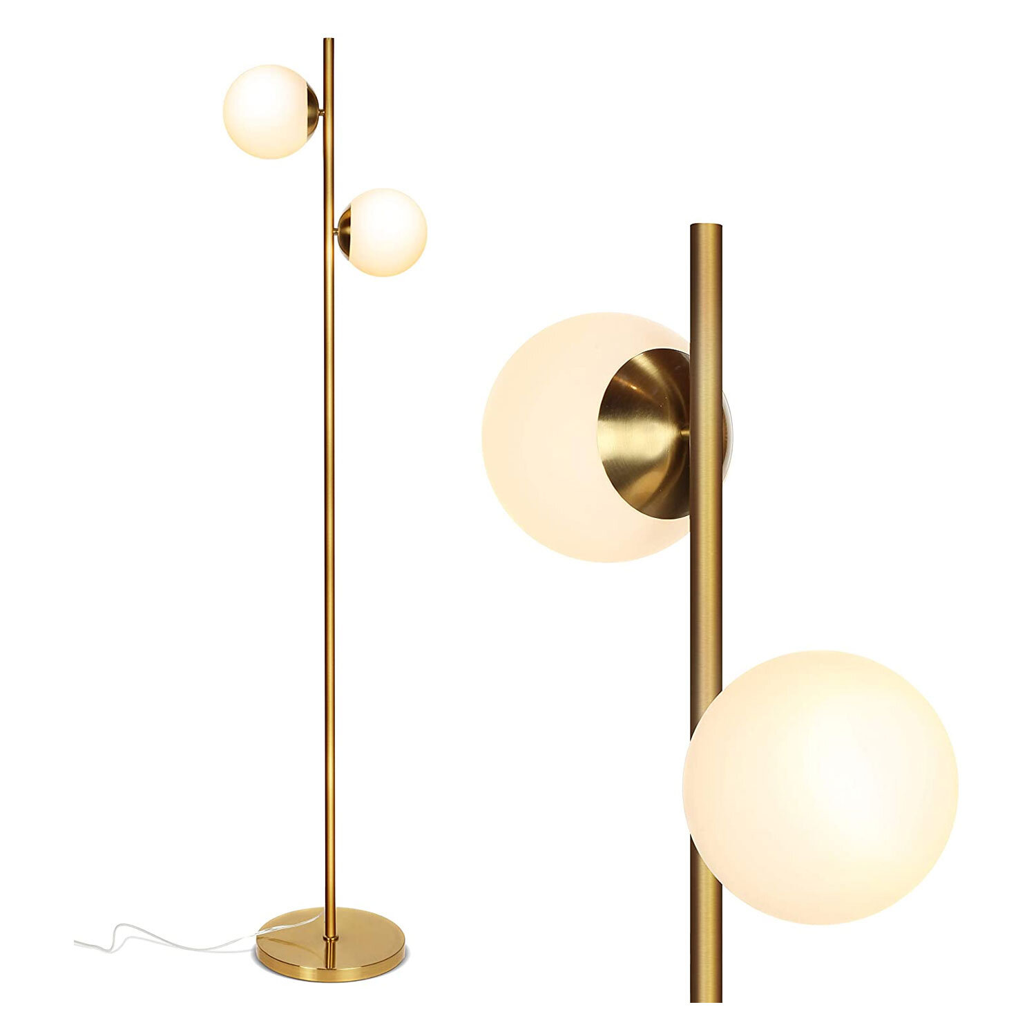 gold bulb floor lamp