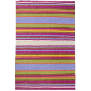 Folk Striped Outdoor Area Rug