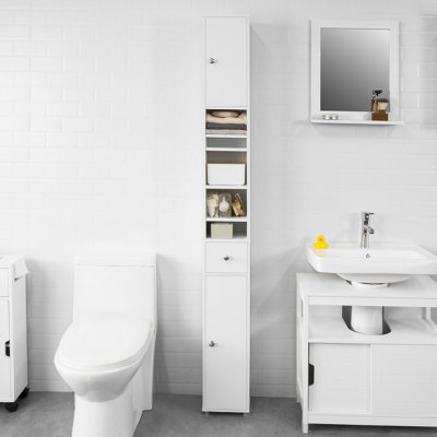Bathroom Narrow Storage Tall Thin Cabinet
