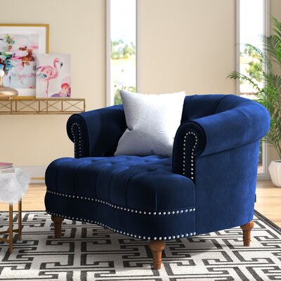 House of Hampton® Mercer 42'' Wide Tufted Velvet Armchair & Reviews ...