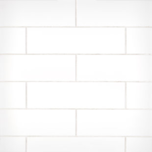 Nantucket 4 X 16 Ceramic Subway Tile In Gloss Ice White Nantucket 4 X 16 Ceramic Subway Tile In Gloss Ice White