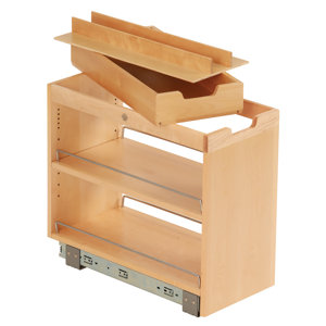 FindIT Kitchen Storage Organization Base Cabinet Pullout with Slide and Roll Manager