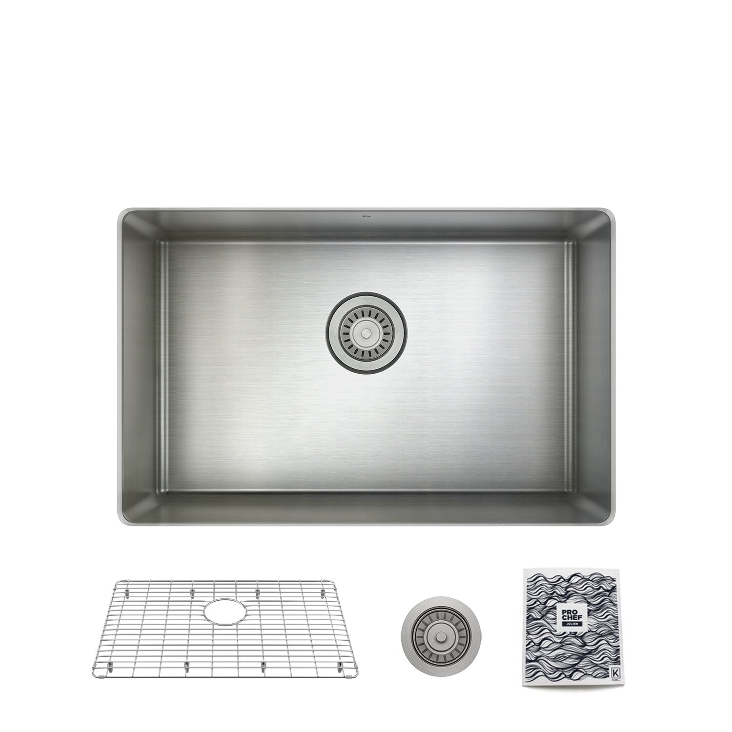 Prochef By Julien Proinox H75 Single 25 L X 18 W Undermount Kitchen Sink With Grid Wayfair