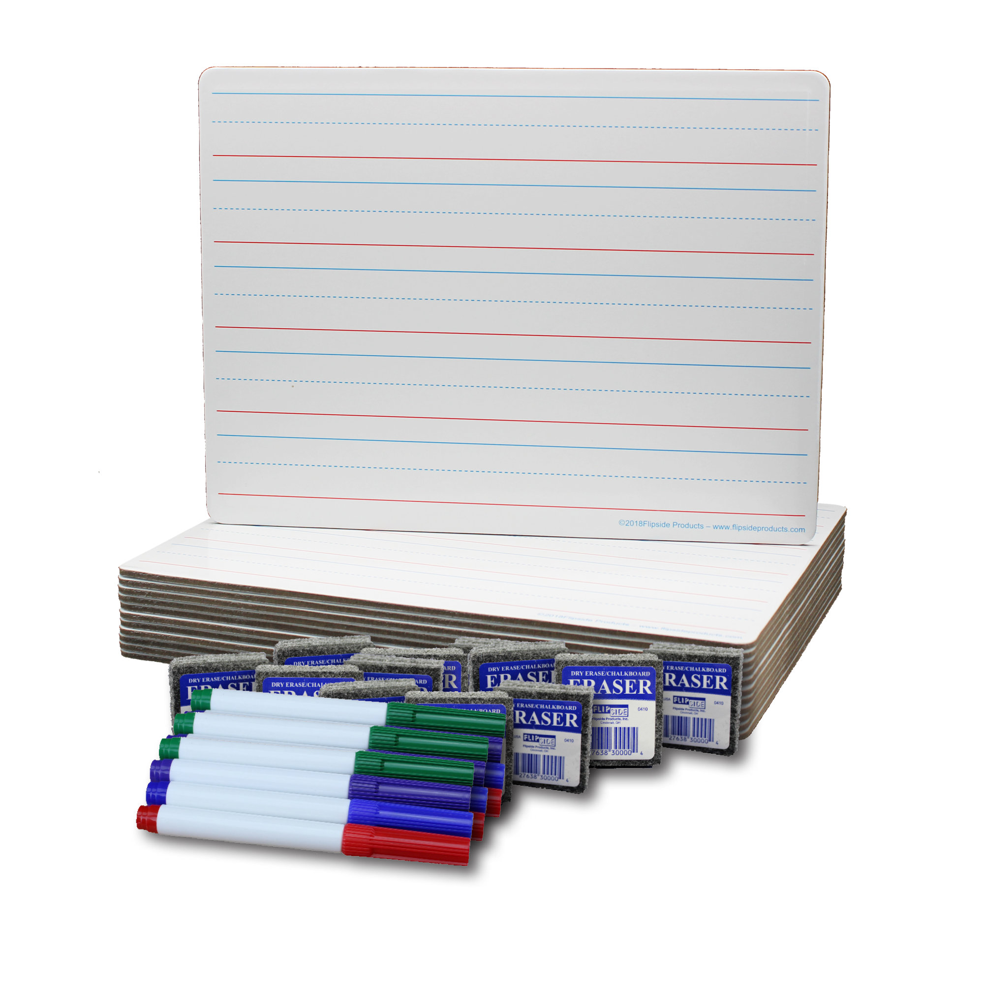 Flipside Products Reversible Lap Board Whiteboard, 9" x 12